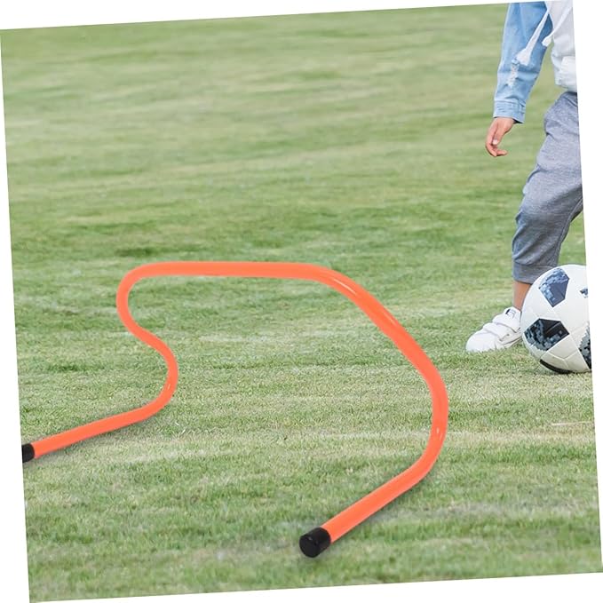 Vaguelly 4 Pcs Plastic Speed Training Hurdles Set 15cm Wear-Resistant Agility Equipment for Youth Football Soccer Track Practice
