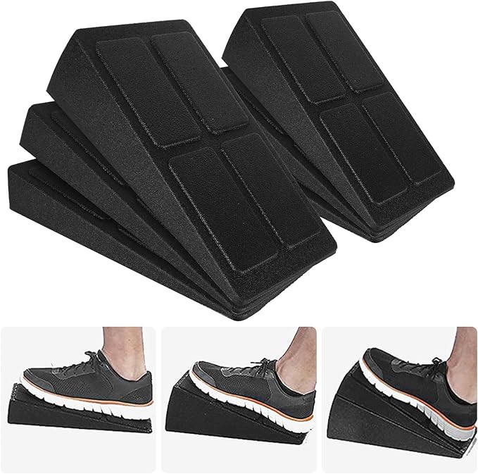 2 Set Squat Wedge Block 6 Pcs Slant Board for Calf Stretching with 5 Adjustable Angles, Heel Elevated Squat Wedge, Squat Wedges Weightlifting, Foam Squat Wedges for Workout, Calf Stretcher