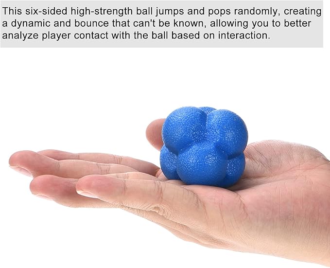 PATIKIL Bounce Reaction Balls Coordination Training Ball Agility Trainer TPR High Difficulty, for Speed Reflex, Pink