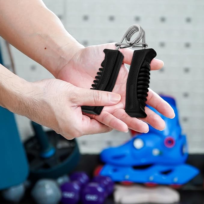ABOOFAN Forearm and Finger Hand Strengthener with Spring Handle, Solid A-type Handgrip for Adults, Black Wrist and Grip Strength Training Device for Rehabilitation and Forearm Workout