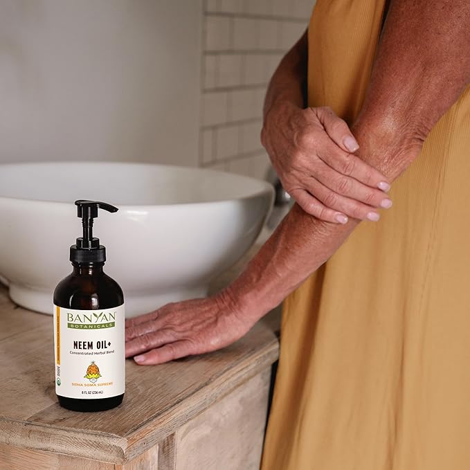Banyan Botanicals Sidha Soma Supreme Neem Oil+ – Ayurvedic Massage Oil with Organic Neem Leaf – for Healthy and Radiant Skin – 8 oz – Non GMO Sustainably Sourced Ayurvedic Physician Formulated