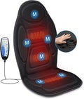 Snailax Vibration Back Massager with Heat, Massage Seat Cushion with 6 Vibrating Motors and 2 Heat Levels, Massage Chair Pad, Seat Massager for Home Office use, Gift for Women Men
