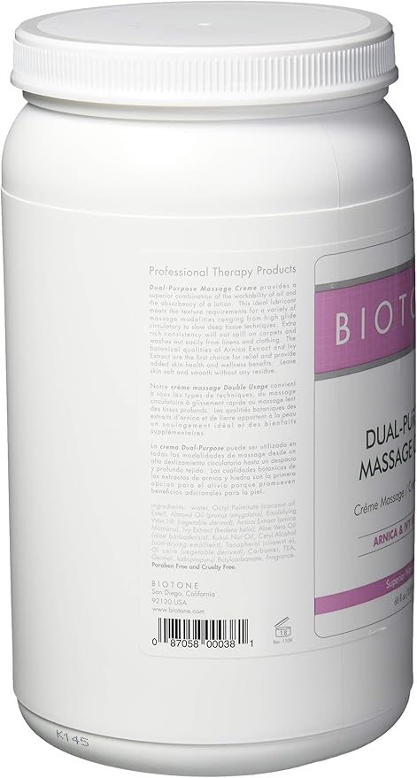 Biotone Dual Purpose Massage Creme, 68 oz.