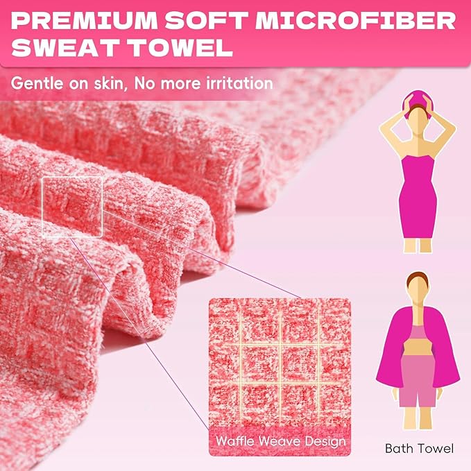 Microfiber Gym Towels for Showering Working Out Quick Dry Negative ions Large Middle Small Sizes Lightweight Gym Towel for Men Women Tennis Sports Towels for Body Hot Yoga Fitness Essentials