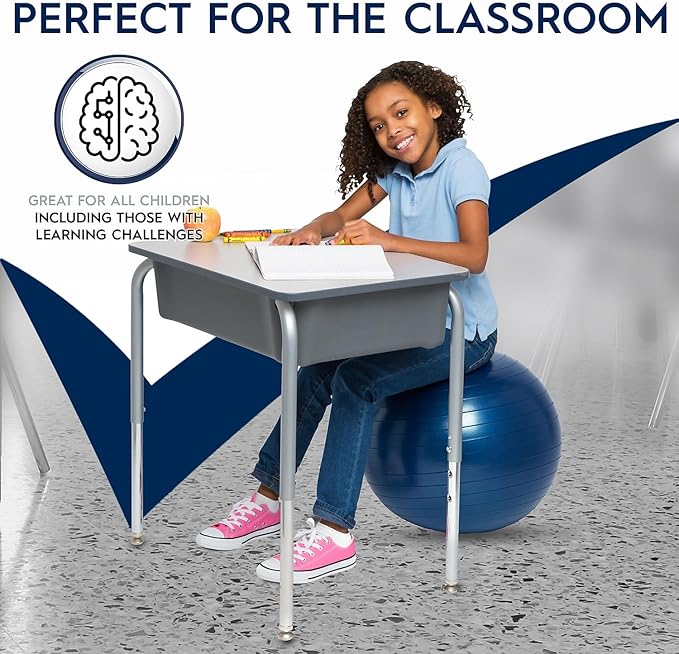 Bouncyband Balance Ball – Create Flexible Seating to Improve Focus at School, Office, or Home with This No-Roll Weighted Ball