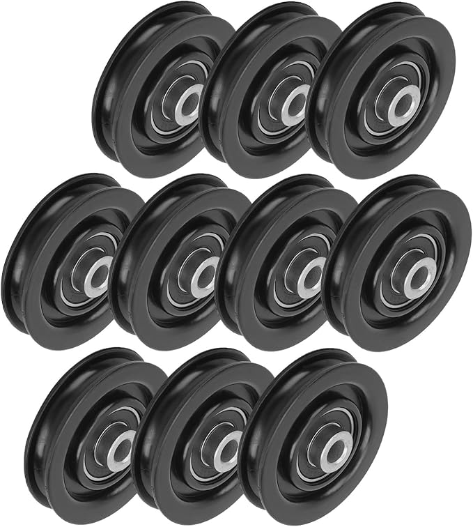 Nylon Iron Fitness Bearing Pulley 10PCS Durable Gym Pulley Wheels for Strength Training Home Gym Attachments Exercise Equipment Accessories