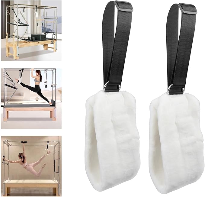 2 Pieces Pilates Reformer Straps Fitness Straps Flexible Pilates Equipment Accessories Resistance Bands for Gym Studio
