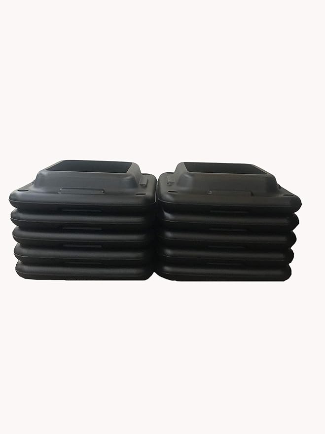 Element Fitness Aerobic Step Risers (10 Pack) - Black Exercise Step Platforms - Great for Step Aerobics