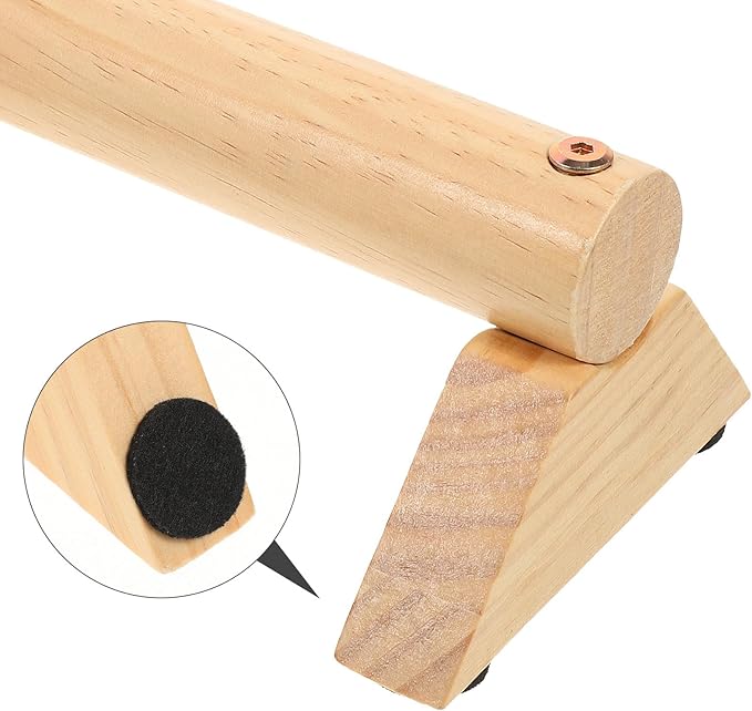 PRETYZOOM Push-up Bars with Non-slip Pads, Pine Wood Pushup Stands 21x13x8.7cm, Household Workout Equipment for Arm and Chest Strength Training