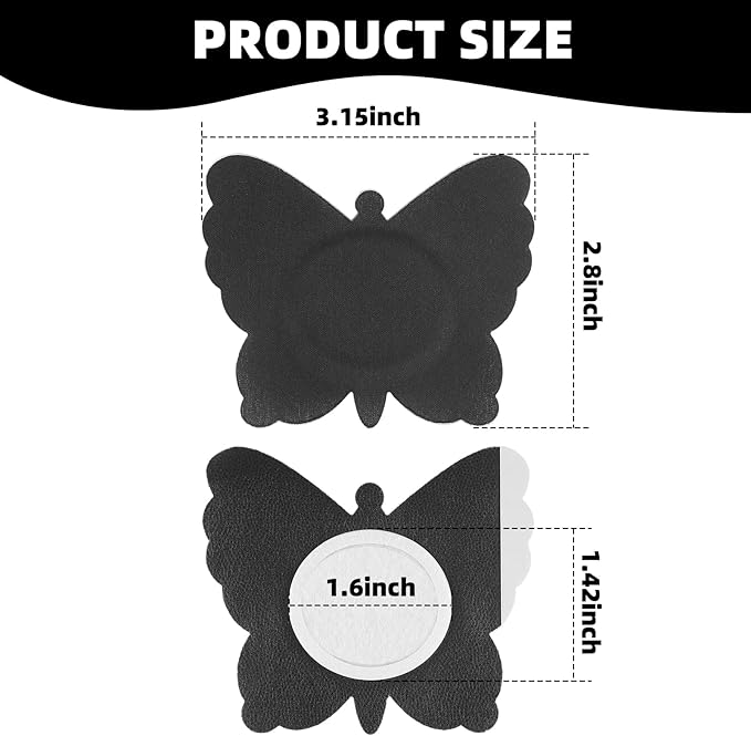 30Pcs Castor Oil Patch for Belly Button, Butterfly Shape Castor Oil Pack Belly Button Patches with Cotton Pad Built-in for Stomach Hand Self Adhesive