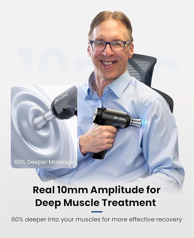 BOB AND BRAD T2 Max Massage Gun Deep Tissue with Metal Head, Professional Muscle Massager, HSA Portable Percussion Electric Massager Gun for Athletes for Home Gym Pain Relief FSA Eligible