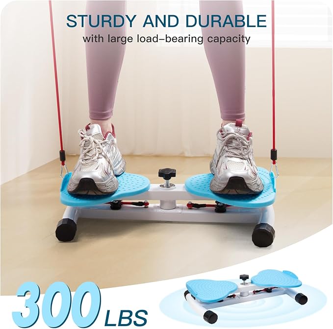 Waist Twisting Machine Pilates Twister Ab Twister Board with 300 lbs Capacity, Noiseless Home Gym Equipment for Core Exercise Slim Waist Belly Fat Workout for Women (Blue)
