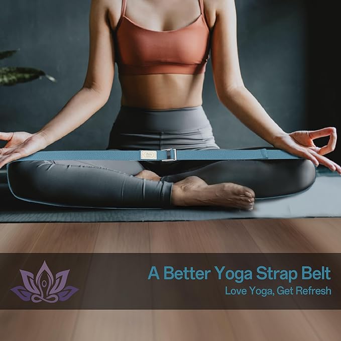 Yoga Straps 1.8M or 2.5M, Durable Cotton Yoga Straps for Stretching, Adjustable Yoga Belt Strap for Yoga, Dance, Gym Workouts