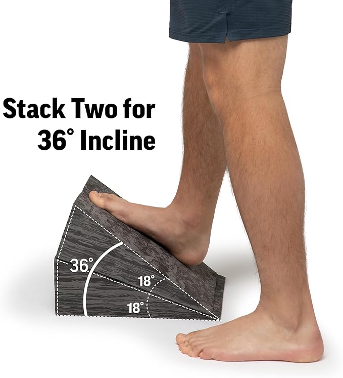 OPTP PRO-Slant – Professional Foam Incline Squat Wedge Pair and Slant Board for Squats- Workout Squat Wedges for Rehabilitation and Stretching of The Calf, Ankle and Foot