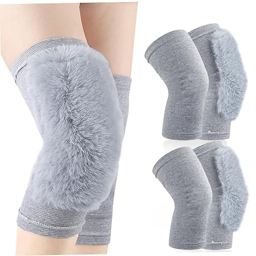 FRCOLOR 1pair Thermal Knee Sleeves for Men and Women Warm Wraps for Running Weightlifting and Sports Joint Support and Injury Prevention Comfortable