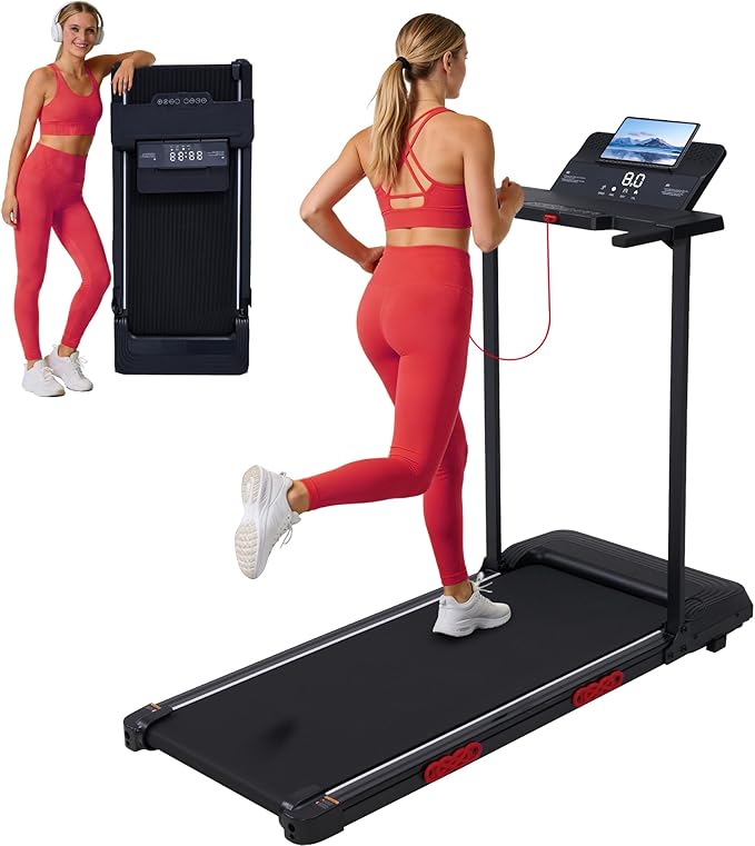 Walking Pad with Incline, 2026 Upgrade Electric Small Walking Pad with Handle Bar, 3.0HP Protable Walking Pad Treadmill with Handles and Incine for Home Small, 0.6-7.6MPH, 350LBS