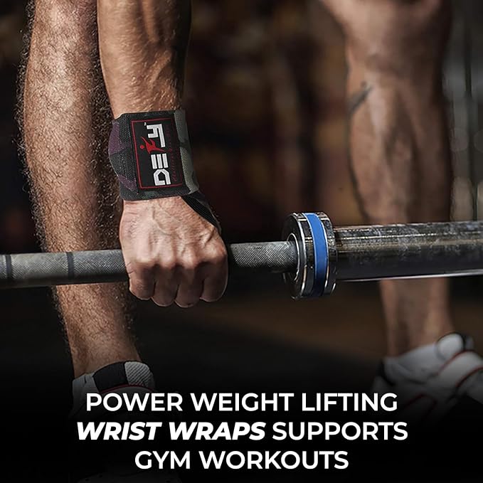 DEFY Fitness Wrist Wraps 18" Professional with Thumb Loops- Premium Quality, Strong Fastening Straps- Men & Women – Best for Weightlifting, Powerlifting,Strength Training