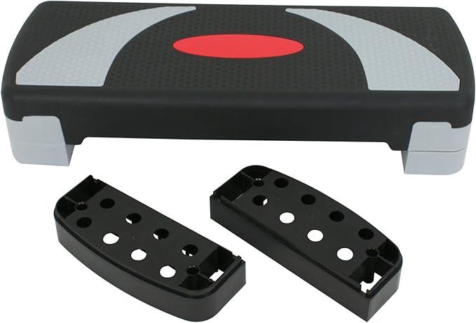 LEMY Adjustable Workout Aerobic Stepper, Exercise Step Platform for Home, Fitness, Gym, Strength Training