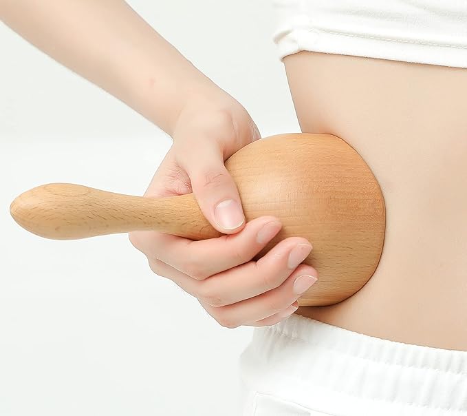 Handhleld Wooden Massage Cup Wood Therapy Massage Tool Body Sculpting Tools for Maderoterapia,Lympahtic Drainage,Anti-Cellulite,Muscle Pain Relief