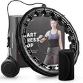 Weighted Fit Hoop Plus Size with Extra Sweat Belt for Adult Weight Loss, 32 Detachable Links Smart Fitness Hoop, Fitness and Massage 2 in 1, Great for Adults and Beginners