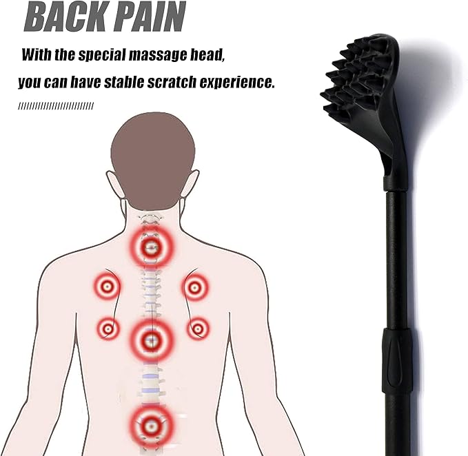 EASACE 2 Pack Back Scratcher for Women Men Extendable with Strong ABS Massage Head, 21inch Body Scratcher for Adults - Pets Compact - Retractable