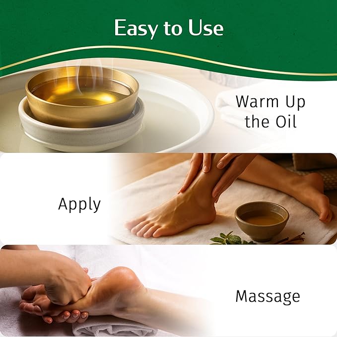 Kerala Ayurveda Calming Body Oil for Relaxation and Sleep (6.8 Fl Oz) | Ksheerabala Thailam | Herbal Foot Massage Oil to Destress & Rejuvenate | Non-Habit Forming | Ayurvedic Recipe for Relaxation