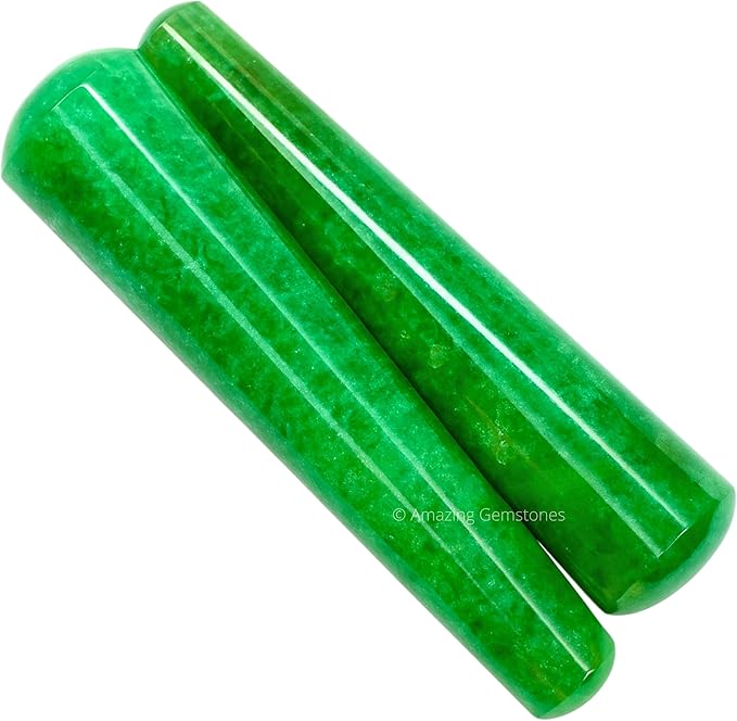 Amazing Gemstone Green Strawberry Quartz Crystal Wand Massage Stick - Pelvic Wand Gua Sha for Adults - Crystals and Healing Stones Massage Wands for Adults Gifts (Smooth)