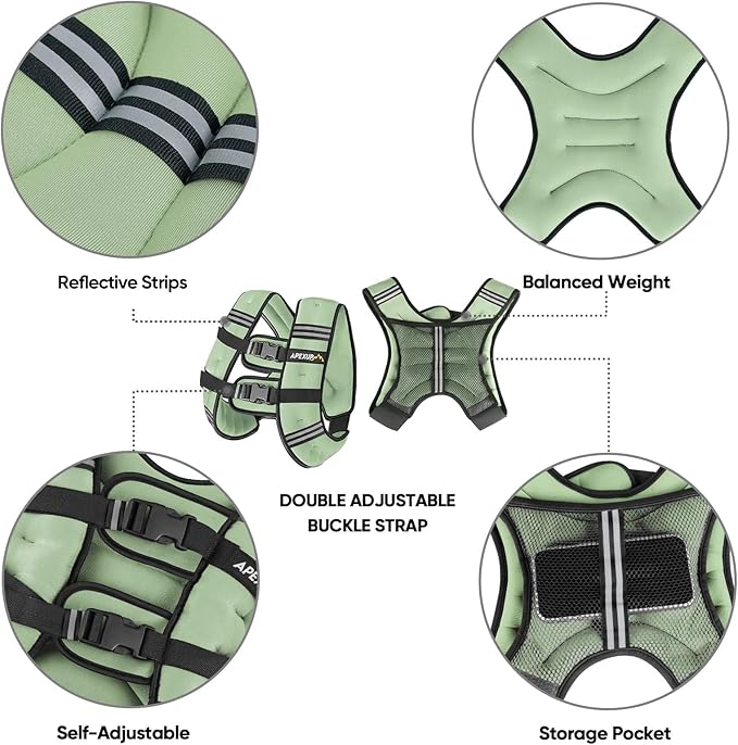 APEXUP Weighted Vest Men Women, Weight Vest for Women Workout Equipment for Strength Training Running