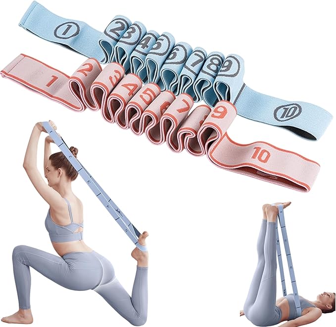 Fitness Resistance Band for Stretching and Yoga, Numbered Resistance Band for Glute Training, Number Resistance Band for Exercise and Flexibility