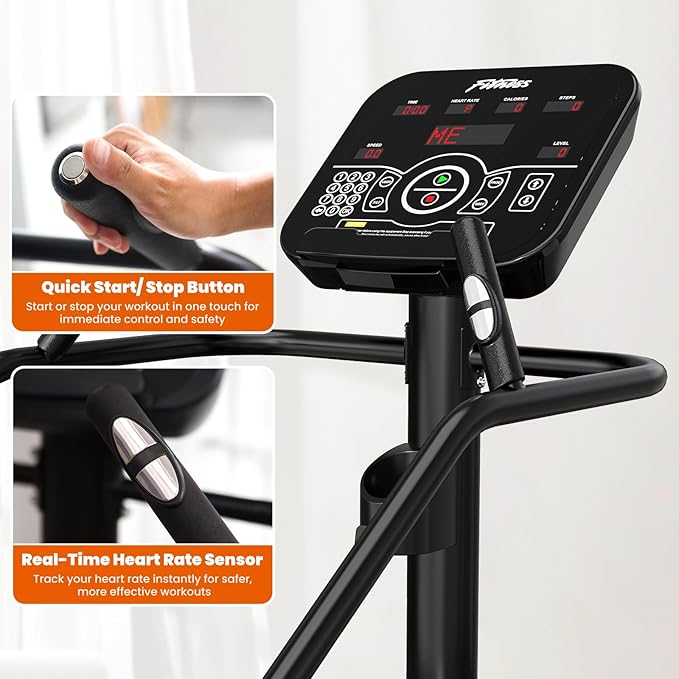 Stair Stepper Machine, Commercial Grade Stair Master for Exercise at Home, Continuous Climbing Exercise Machine for Cardio, 15 Speed Levels Stair Master, 15-164 Steps/Min, Black
