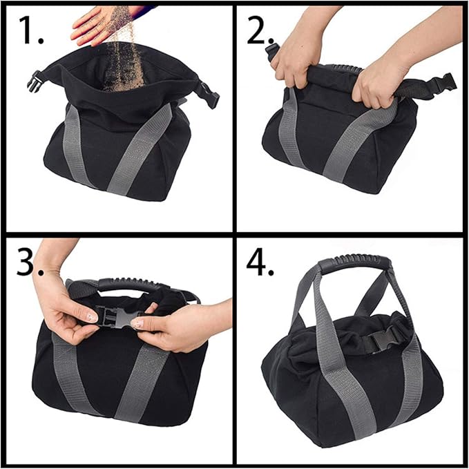 Topyond Weightlifting Sandbag Fitness Equipment Reinforced Webbing Workout Yoga Sandbag Comfortable Handle for Home Gym and Travel