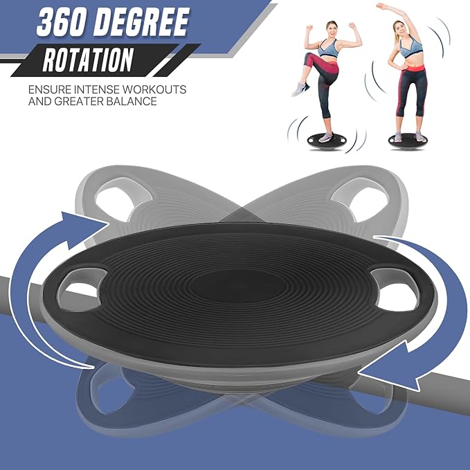 Wobble Balance Board with 15.5" No-Skid Surface for Core Trainer Physical Therapy, Home Office Exercise Balance Board for Woman & Man