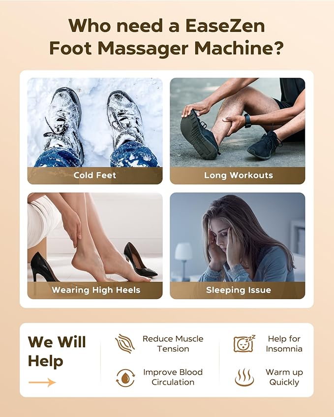 Foot Massager Machine with Heat, Shiatsu Foot Massager with Remote, 2026 Upgraded Deep Kneading, for Plantar Fasciitis, Neuropathy, Birthday Gifts for Women Mom Men Dad, Up to Foot Size 14