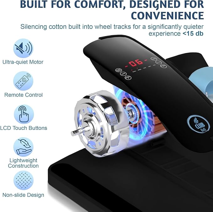 Under Desk Elliptical Machine – Electric Seated Pedal Exerciser for Seniors & Adults, Quiet Ellipse Leg Exerciser with 12-Speed Corded Electric Control, Remote, LCD Foot Pedals for Home Office Workout