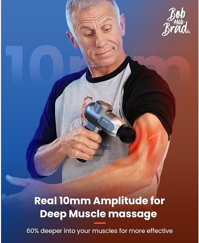 BOB AND BRAD C2 Pro Massage Gun with Heat and Cold Therapy, FSA Eligible & HSA Approved, PT-Developed Deep Tissue Back Massager for Athletes, Men & Women — Birthday & Holiday Gifts