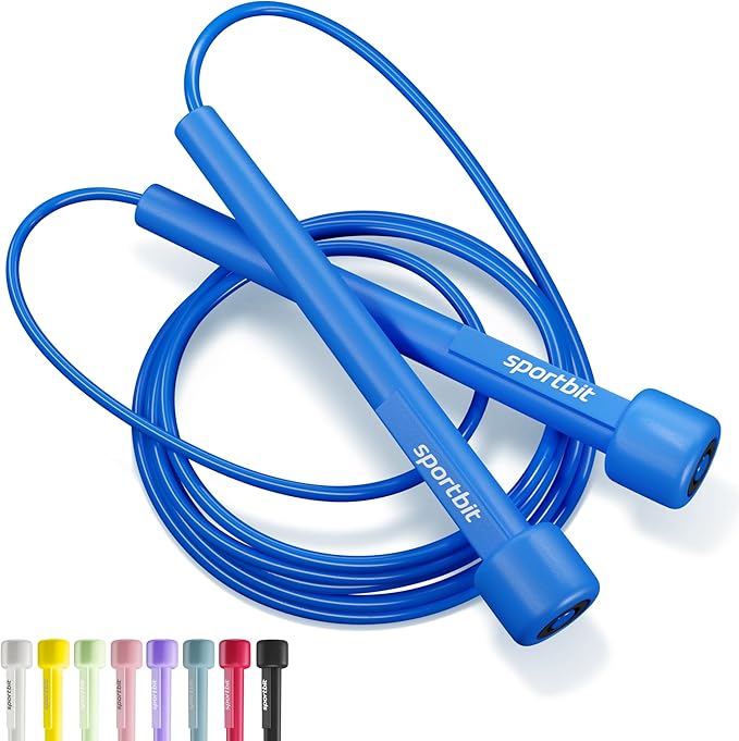 SPORTBIT Adjustable Jump Rope for Fitness and Exercise – Skipping Rope for Cardio, Boxing, and Weight Loss – Speed Rope perfect for Men & Women