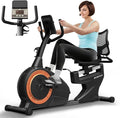 Recumbent Exercise Bike, Recumbent Stationary Bike for Home,Quiet Recumbent Stationary Bikes for Adults & Seniors, 8-Level Resistance, Supports 350LBS, Magnetic Recumbent Bike with Smart APP, LCD Monitor, Heart Rate Handle