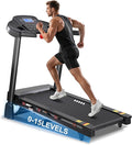 Treadmill with 15-Level Auto Incline, 47"x18" Wide Running Belt, 10 MPH, 3.5 HP Brushless Incline Treadmill for Home, 350 LB Capacity, Shock Absorption, Bluetooth Speaker & App