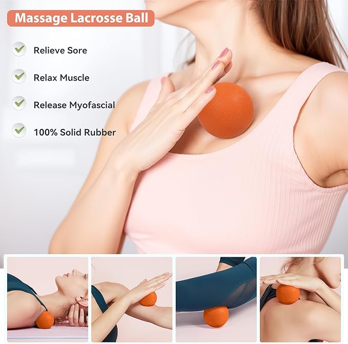 HASHMUST Pilates Ring Kit 12 PCS for Women, Home Workout Equipment with Magic Circle, Mini Exercise Ball, Resistance Bands, Massage Lacrosse, Yoga Strap, Full-Body Fitness Set for Toning & Gift