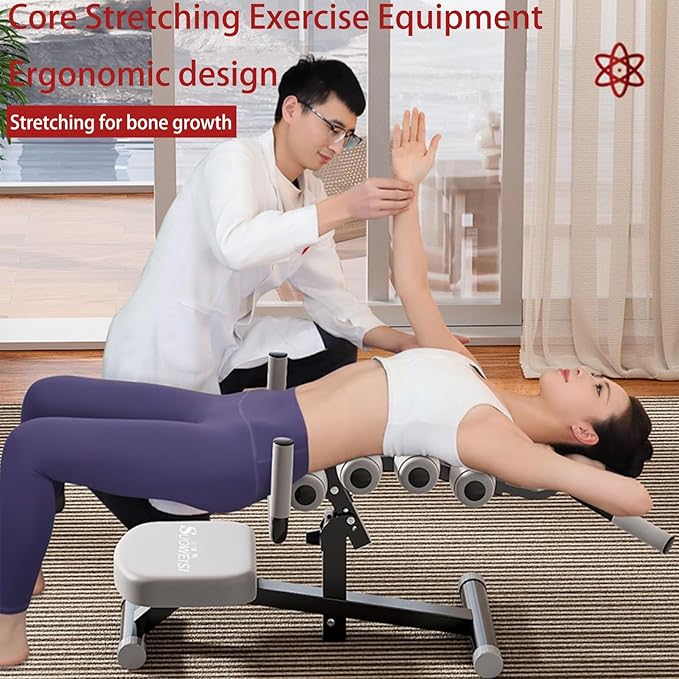 Back Reliever, Spine Correction Lumbar Stretching Top Waist Waist Trainer Yoga Pilates Home Exercise Equipment