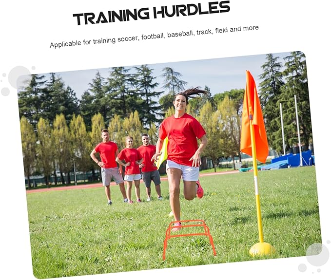 UPKOCH 5pcs Football Agility Hurdles for Training High Flexible Racks Stable and Sturdy Soccer Practice Equipment for Speed and Jumping Drills for Boys and Girls and Athletes
