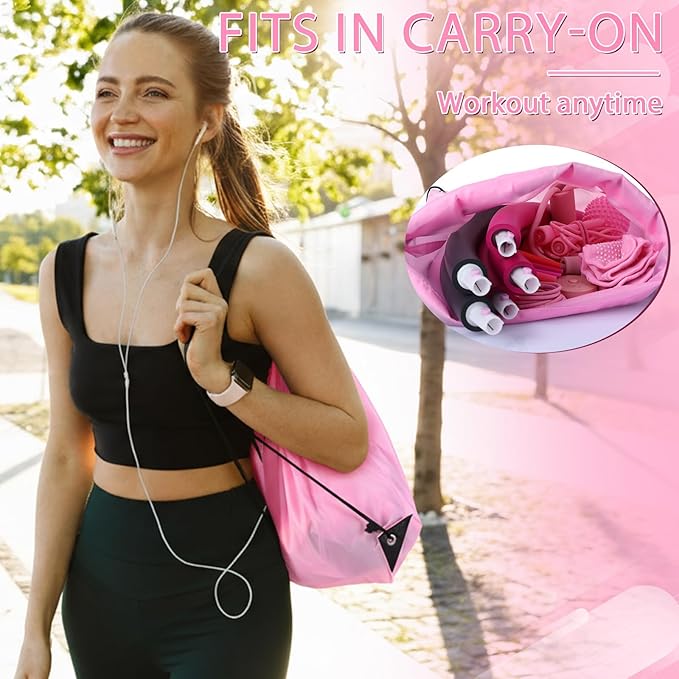 22 Pcs Home Pilates Kit for Women Pilates Equipment Essentials Set with Weighted Exercise Hoop, Figure 8 Resistance Band, Fascia Ball, Exercise Band & Accessories for Workout & Beginner