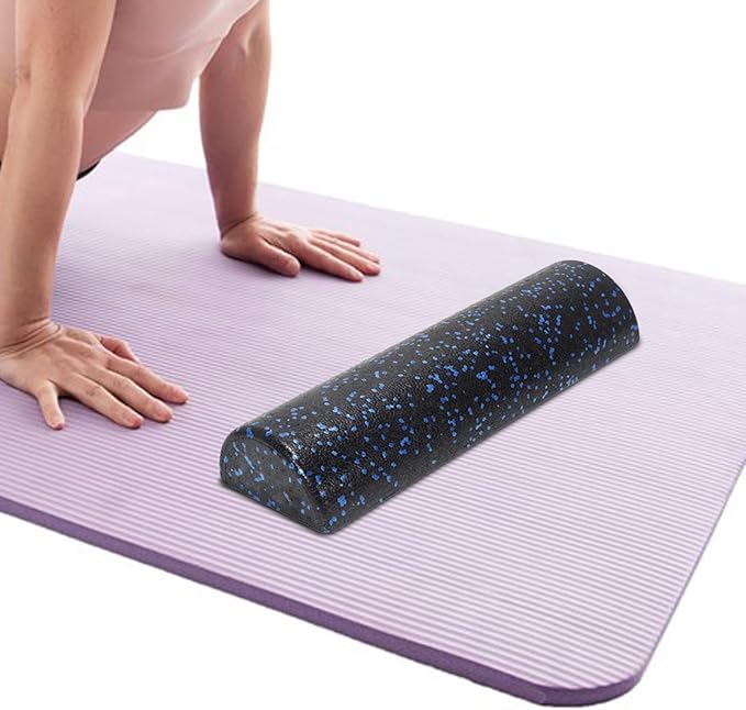 SM SunniMix Half Round Foam Roller Half Roller Foam Multifunctional Gym 18inch Length Massage Column Roller