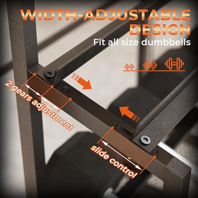 600LBS Dumbbell Rack Weight Stand - Bonvork Adjustable Weight Rack for Dumbbells, Home Gym Storage Rack for Yoga Mat Foam Roller Kettlebells, Workout Equipment Storage Organizer With Wheels