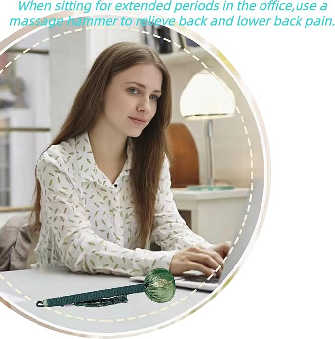 Three-in-one Combination, Ergonomic Mugwort Massage Hammer, Massage Tool, acupoint Massage, Pain Relief, obtained US Design Patent for Massage Hammer Tool.(Silk + Cotton)
