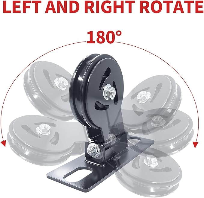 MARLANG Cable Pulley System for Squat Rack 180° Rotating Pulley Attachment M14 Bolts Fits Φ16-26mm Racks Smith Machine,LAT Pulldown & Row Workouts Home Gym Strength Training