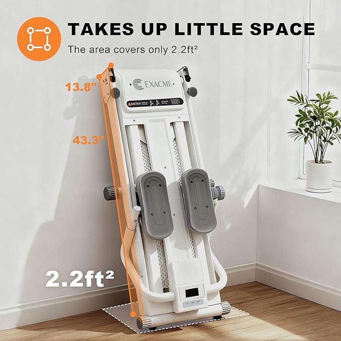 Upgraded Magnetic Stair Stepper for Home, 16-Level Adjustable Resistance up to 77LBS, with Cup Holder & Bluetooth APP, Folding Compact Cardio Climber, 350LBS Capacity