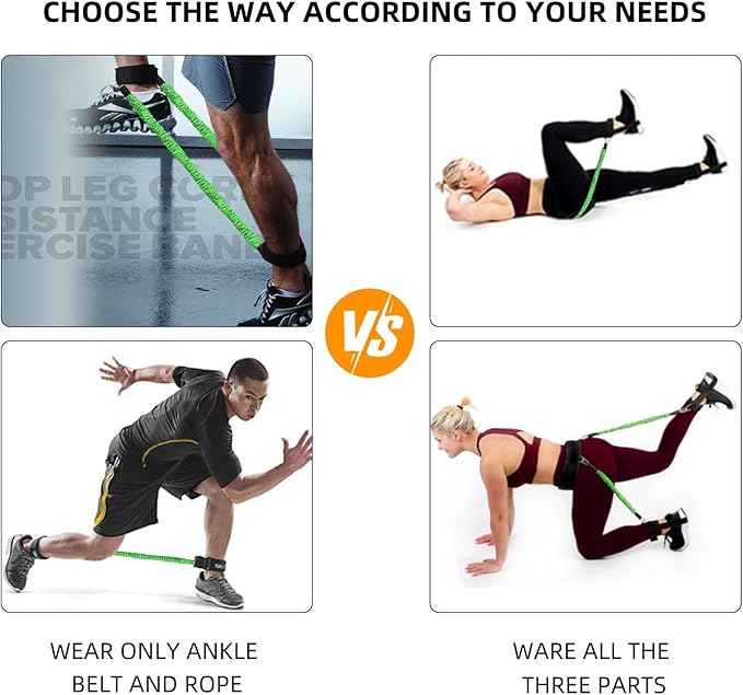 Vertical Jump Trainer, Resistance Bands Set for Leg and Thigh, Strength Agility Power Exercise Basketball Volleyball Football Tennis Training Equipment