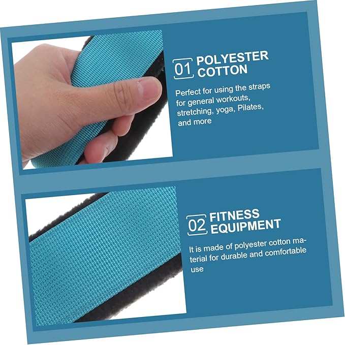 2pcs Yoga Straps for Stretching Fitness Bands for Exercise Lightweight for and Flexibility and Strength