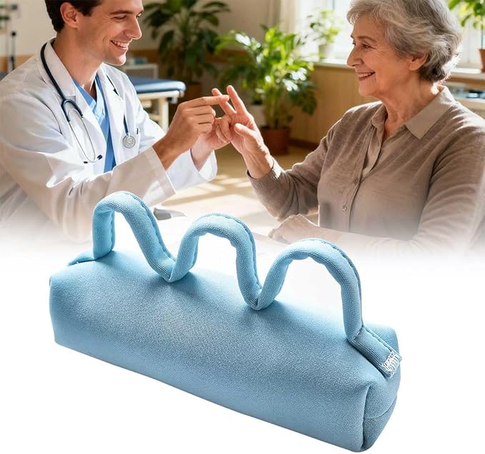 Palm Grip Protector, Hand Contracture Cushion with Finger Separator, (2 Pack) Finger Therapy and Hand Exercisers for Stroke, Arthritis, Parkinson Dementia